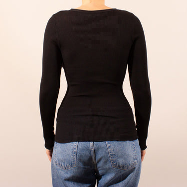 Lana Seta T-Shirt rund hals uld/silke rib