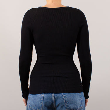 Lana Seta T-Shirt rund hals uld/silke rib