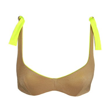 Sarda Denes bikinitop fuld skål vendbar neon gold 9