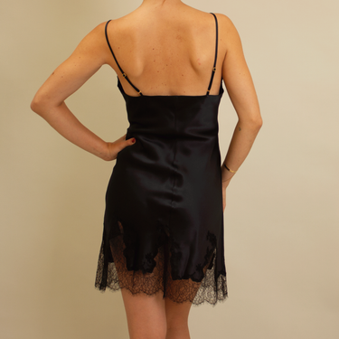 Baccarat silk dress with lace