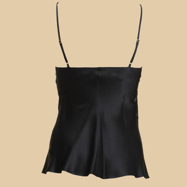 Marjolaine Silke top med blonde black Sort 2