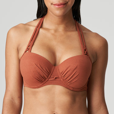 PrimaDonna Swim Manuia bikinitop med bøjle vatteret balconet burnt amber Orange 2