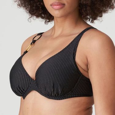 PrimaDonna Swim Solta bikinitop med bøjle vatteret dybt V black Sort 3