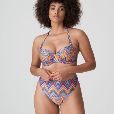 PrimaDonna Swim KEA bikinitop med bøjle vatteret balconet rainbow pink gul zigzag 2