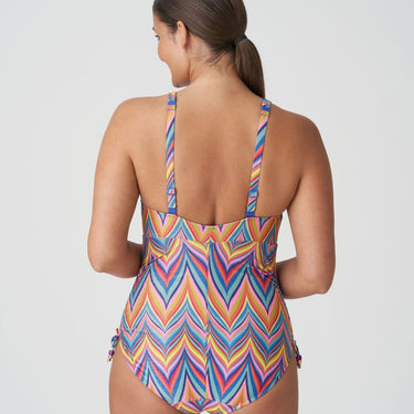 PrimaDonna Swim KEA badedragt med bøjle rainbow pink gul zigzag 3