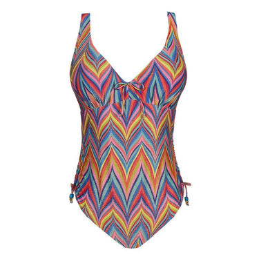 PrimaDonna Swim KEA badedragt med bøjle rainbow pink gul zigzag 5