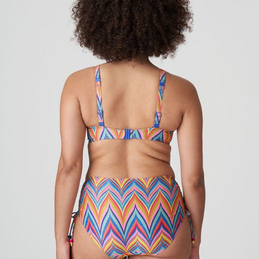 PrimaDonna Swim KEA bikinitrusse høj med bånd rainbow pink gul zigzag 2