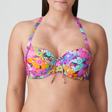 PrimaDonna Swim Najac bikinitop med bøjle fuld skål floral explosion pink blomster print 2