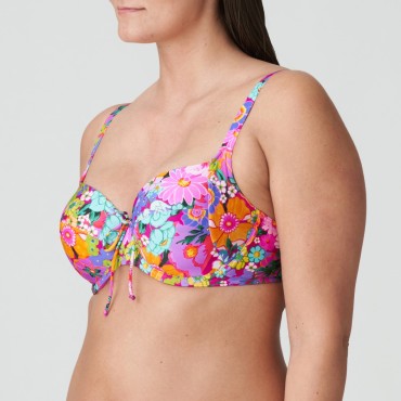 PrimaDonna Swim Najac bikinitop med bøjle fuld skål floral explosion pink blomster print 3