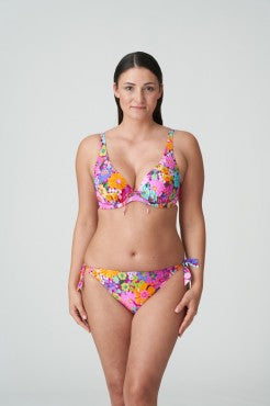 PrimaDonna Swim Najac halvt vatteret bikinitop dybt V floral explosion pink blomster print 5