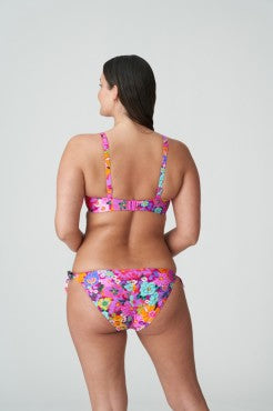 PrimaDonna Swim Najac halvt vatteret bikinitop dybt V floral explosion pink blomster print 8