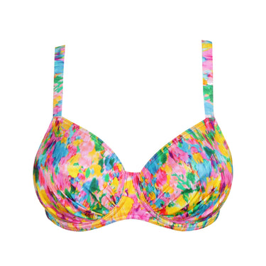 PrimaDonna Swim Ubud bikinitop med bøjle fuld skål sun glow Blomster print gul pink 11