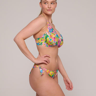 PrimaDonna Swim Ubud bikinitop med bøjle vatteret dybt V sun glow Blomster print gul pink 8