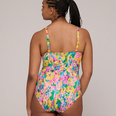 PrimaDonna Swim Ubud badedragt let shaping sun glow Blomster print gul pink 6