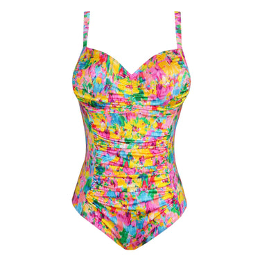 PrimaDonna Swim Ubud badedragt let shaping sun glow Blomster print gul pink 13