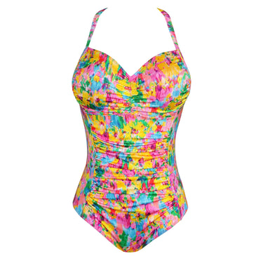 PrimaDonna Swim Ubud badedragt let shaping sun glow Blomster print gul pink 14