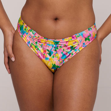 PrimaDonna Swim Ubud bikinitrusse klassisk sun glow Blomster print gul pink 1