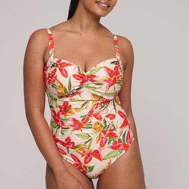 PrimaDonna Swim Tanzania badedragt let shaping calm tropics hvid blomster print 1