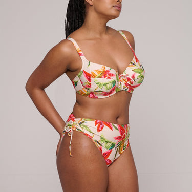 PrimaDonna Swim Tanzania bikinitrusse høj regulerbar calm tropics hvid blomster print 5