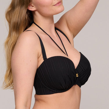 PrimaDonna Swim Kiruna bikinitop vatteret stropløs black Sort 4