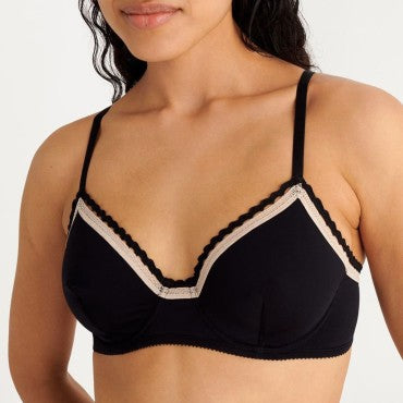 ERES ZigZag FLOW bh fuld skĂĄl black rose pet Sort 1