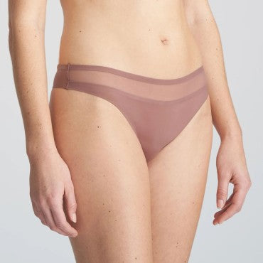 Marie Jo Louie string satin taupe Brun 2