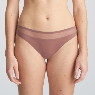 Marie Jo Louie string satin taupe Brun 1