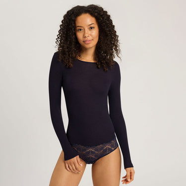 Hanro Ellis body uld deep navy Blå 1