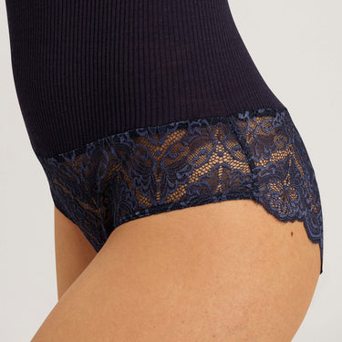 Hanro Ellis body uld deep navy Blå 2