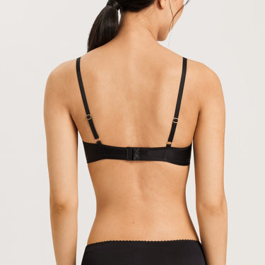 Hanro Satin Deluxe bh vatteret uden bøjle black Sort 3