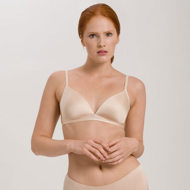 Hanro Satin Deluxe bh vatteret uden bøjle natural (skin) Hvid 1
