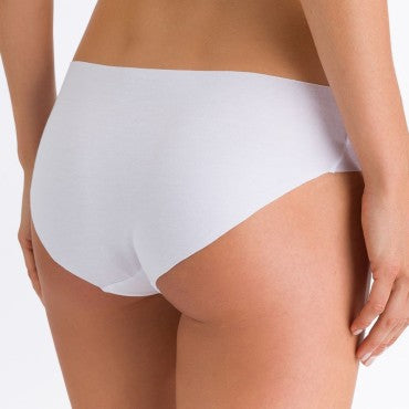 Hanro Invisible Cotton MIDI shorts trusse sømløse trusser uden kanter white Hvid 3