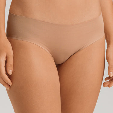 Hanro NY Invisible Cotton MIDI klassisk rio trusse sømløse trusser uden kanter beige Beige 1