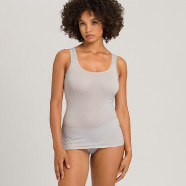 Hanro Ultralight tank top bomuld silver grey Grå 1