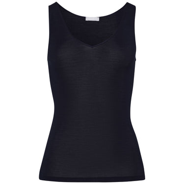 Hanro Woolen Silk tank top black Sort 4