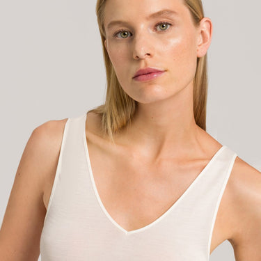 Hanro Woolen Silk tank top cygne Hvid 1