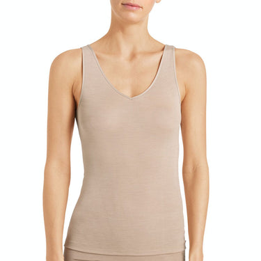 Hanro Woolen Silk tank top sisal Beige 1
