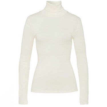 Hanro Woolen Silk T-Shirt med rullekrave cygne Hvid 5