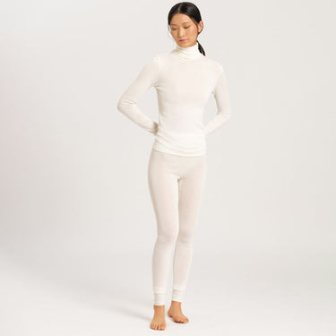 Hanro Woolen Silk T-Shirt med rullekrave cygne Hvid 3