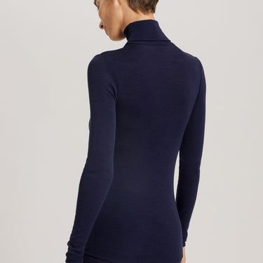 Woolen Silk T-Shirt med rullekrave
