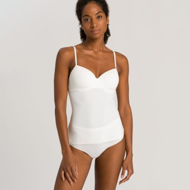 Hanro Allure camisole med vatteret bh off white Hvid 5