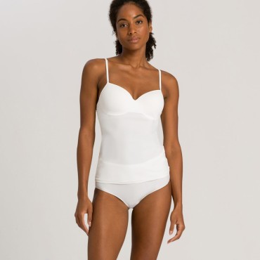 Hanro Allure camisole med vatteret bh off white Hvid 6