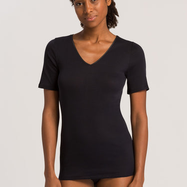Cotton Seamless T-Shirt short sleeve V-neck