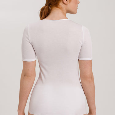 Cotton Seamless T-Shirt kort ærme V-hals