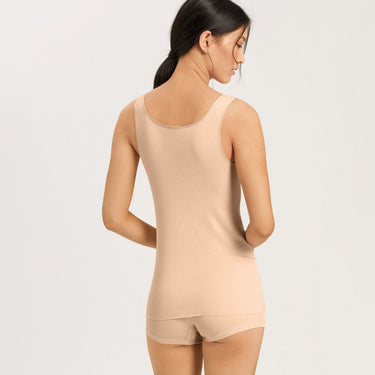 Hanro Cotton Seamless tank top bomuld beige Beige 2