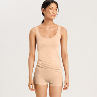 Hanro Cotton Seamless tank top bomuld beige Beige 3