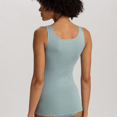 Hanro Cotton Seamless tank top bomuld tourmaline bl Blå 4