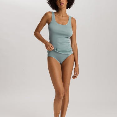 Hanro Cotton Seamless tank top bomuld tourmaline bl BlĂĄ 3