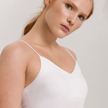 Hanro Cotton Seamless undertrøje med vattering white Hvid 3