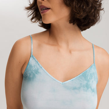 Hanro Cotton Seamless spaghetti smykke strop ocean tie dye Blå 1